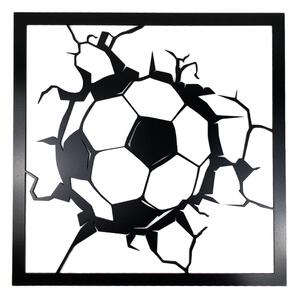 Veselá Stena Drevená nástenná dekorácia Futbalová lopta čierna