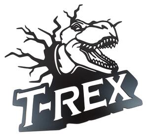 Veselá Stena Drevená nástenná dekorácia Dinosaurus T-REX čierny