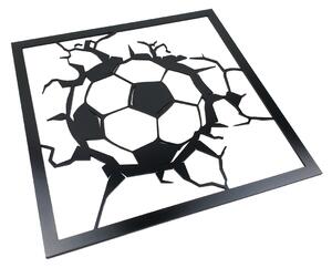 Veselá Stena Drevená nástenná dekorácia Futbalová lopta čierna