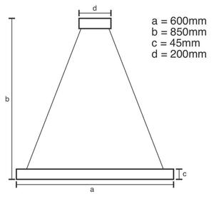 LED Stmievateľný luster na lanku LED/70W/230V 3000-6500K + diaľkové ovládanie