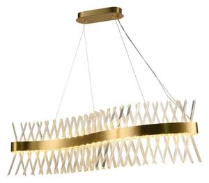 LED Stmievateľný krištáľový luster na lanku LED/95W/230V + diaľkové ovládanie