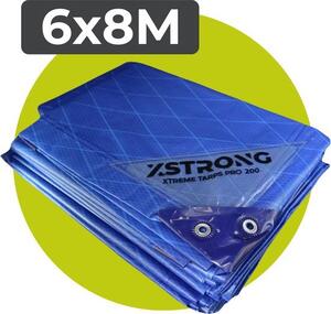 Xstrong Pro 200 - Plachta - 6x8 - Zelená - Vodotesná a odolná voči UV žiareniu - 3-vrstvová krížom laminovaná plachta