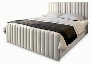 Čalúnená boxspring manželská posteľ Arion 180x200 - krémová