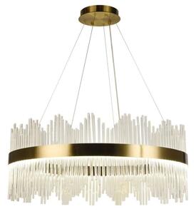 LED Stmievateľný luster na lanku LED/110W/230V 3000-6500K zlatá + diaľkové ovládanie