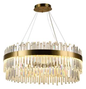 LED Stmievateľný luster na lanku LED/110W/230V 3000-6500K zlatá + diaľkové ovládanie