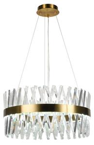 LED Stmievateľný luster na lanku LED/80W/230V 3000-6500K zlatá + diaľkové ovládanie