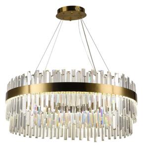 LED Stmievateľný luster na lanku LED/110W/230V 3000-6500K zlatá + diaľkové ovládanie
