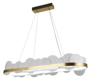 LED Stmievateľný luster na lanku LED/50W/230V 3000-6500K zlatá + diaľkové ovládanie