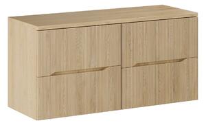 Comad Závesná skrinka pod umývadlo Nordic s doskou 120 cm dub cremona