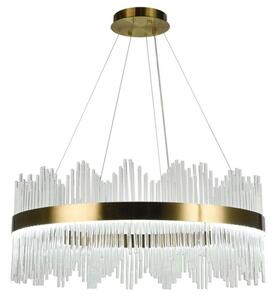 LED Stmievateľný luster na lanku LED/110W/230V 3000-6500K zlatá + diaľkové ovládanie