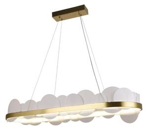 LED Stmievateľný luster na lanku LED/50W/230V 3000-6500K zlatá + diaľkové ovládanie