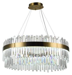 LED Stmievateľný luster na lanku LED/110W/230V 3000-6500K zlatá + diaľkové ovládanie