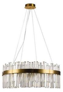 LED Stmievateľný luster na lanku LED/110W/230V 3000-6500K zlatá + diaľkové ovládanie