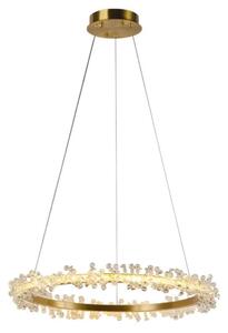 LED Stmievateľný luster na lanku LED/40W/230V 3000-6500K zlatá + diaľkové ovládanie