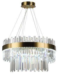 LED Stmievateľný krištáľový luster na lanku LED/80W/230V + diaľkové ovládanie