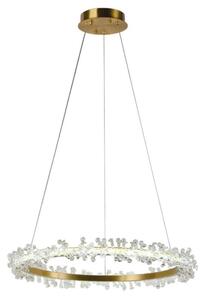 LED Stmievateľný luster na lanku LED/40W/230V 3000-6500K zlatá + diaľkové ovládanie