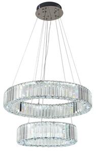 LED Stmievateľný luster na lanku LED/65W/230V 3000-6500K chróm + diaľkové ovládanie