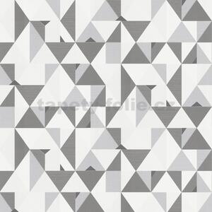Vliesové tapety na stenu IMPOL Novara 3 10119-34, rozmer 10,05 m x 0,53 m, geometrický vzor sivo-biely, Erismann
