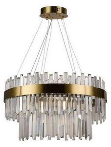 LED Stmievateľný krištáľový luster na lanku LED/80W/230V + diaľkové ovládanie