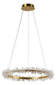 LED Stmievateľný luster na lanku LED/40W/230V 3000-6500K zlatá + diaľkové ovládanie