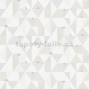 Vliesové tapety na stenu IMPOL Novara 3 10119-14, rozmer 10,05 m x 0,53 m, geometrický vzor hnedo-béžový, Erismann