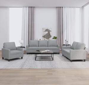 Maison Exclusive – 3-dielna sedacia súprava s vankúmi, svetlosivá látka