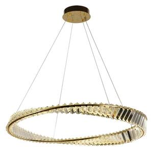 LED Stmievateľný krištáľový luster na lanku LED/50W/230V + diaľkové ovládanie
