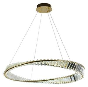 LED Stmievateľný krištáľový luster na lanku LED/50W/230V + diaľkové ovládanie