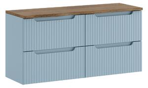 Comad Závesná skrinka pod umývadlo Nova Denim s doskou 120 cm modrá/Casella