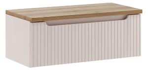 Comad Závesná skrinka pod umývadlo Nova Cashmere s doskou 80 cm kašmírová/dub coast evoke