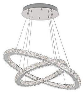 LED Stmievateľný luster na lanku LED/115W/230V 3000-6500K strieborná + DO