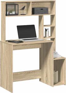 Maison Exclusive - písací stôl s policou Sonoma dub 100x45x140 cm drevený materiál
