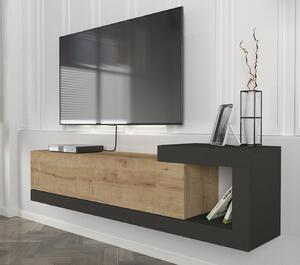 VELIERO moderný TV stolík, sapphire / antracit