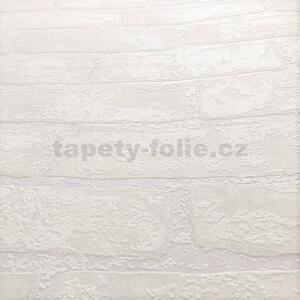 Vliesové tapety na stenu IMPOL 9078-51 Wood and Stone 2, tehly so štruktúrou krémovo biele, rozmer 10,05 m x 0,53 m, A.S.Création