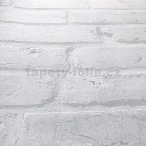 Vliesové tapety na stenu IMPOL 94283-2 Wood and Stone 2, tehly svetlo sivé, rozmer 10,05 m x 0,53 m, A.S.Création
