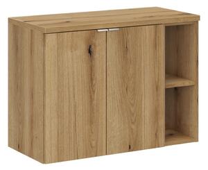 Comad Závesná skrinka pod umývadlo Nova Oak I s doskou 80 cm dub evoke