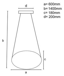 Brilagi - LED Stmievateľný luster na lanku COSMOWAVE LED/70W/230V 3000-6500K biela + DO