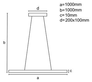 LED Stmievateľný luster na lanku LED/40W/230V 3000-6500K chróm + diaľkové ovládanie