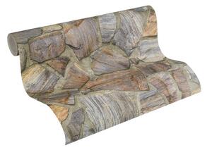 Vliesové tapety na stenu IMPOL 30724-1 Wood and Stone 2, obkladový kameň rula prírodná, rozmer 10,05 m x 0,53 m, A.S.Création