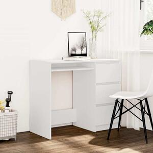 Maison Exclusive - písací stôl biely 90x45x76 cm drevený materiál