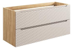 Comad Závesná skrinka pod umývadlo Ocean 120 cm dub olejovaný/béžová