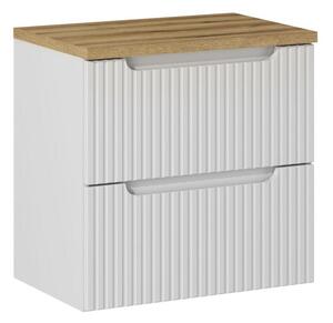 Comad Závesná skrinka pod umývadlo Nova White I s doskou 60 cm biela/dub evoke