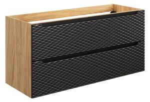 Comad Závesná skrinka pod umývadlo Ocean 120 cm dub olejovaný/čierna