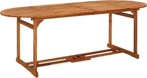 Maison Exclusive - Záhradný jedálenský stôl 220x90x75 cm masívne akáciové drevo