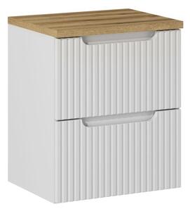Comad Závesná skrinka pod umývadlo Nova White I s doskou 50 cm biela/dub evoke