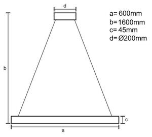 LED Stmievateľný luster na lanku LED/85W/230V 3000-6500K + diaľkové ovládanie
