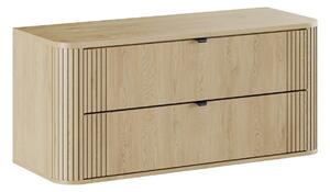 Comad Závesná skrinka pod umývadlo Ovalia s doskou 120 cm dub Cremona