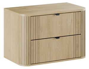 Comad Závesná skrinka pod umývadlo Ovalia s doskou 80 cm dub Cremona