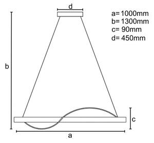 LED Stmievateľný luster na lanku LED/70W/230V 3000-6500K + diaľkové ovládanie
