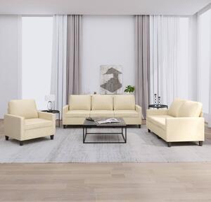 Maison Exclusive – 3-dielna sedacia súprava s vankúmi, krémová látka